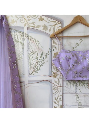 Lovely lavender Elegant Georgette lehenga for all your party needs!